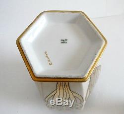 Bernardaud and Co Limoges vase art deco gold iris design