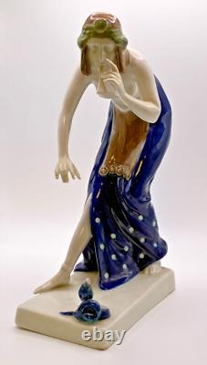 Berthold Boehs for Rosenthal Snake Charmer Porcelain Figurine Art Deco RARE