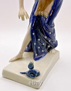 Berthold Boehs for Rosenthal Snake Charmer Porcelain Figurine Art Deco RARE