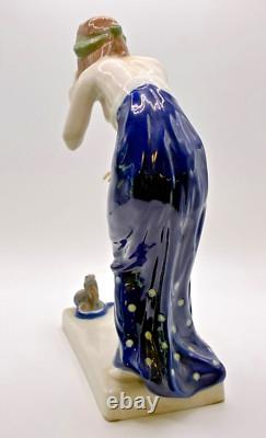 Berthold Boehs for Rosenthal Snake Charmer Porcelain Figurine Art Deco RARE