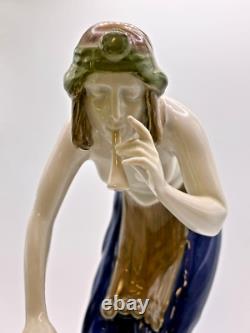 Berthold Boehs for Rosenthal Snake Charmer Porcelain Figurine Art Deco RARE