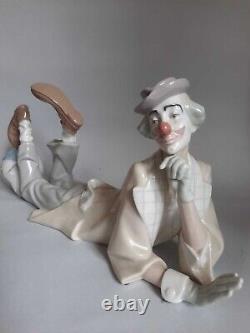 Big Vintage Porcelain Figurine Statue Clown Circus Figure Lladro Decorative