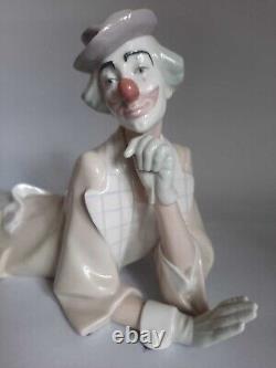 Big Vintage Porcelain Figurine Statue Clown Circus Figure Lladro Decorative