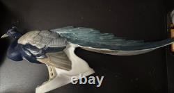 Bing & Grondahl B&G Porcelain Figurine Peacock 1628 Denmark Dahl Jensen Broken