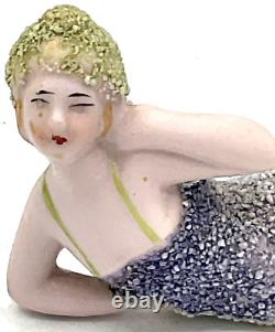 Bisque Porcelain 1920s Flapper Girl Bathing Beauty Art Deco Germany Sugar Suit