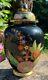 Black Art Deco Carlton Ware Persian Garden Geometric Flowers Ginger Jar #3893