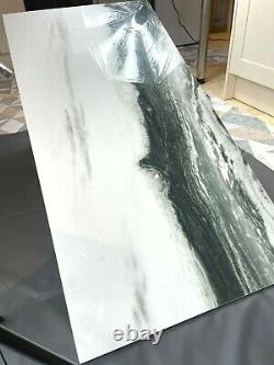 Black cloud white background marble-effect shiny 60x120 porcelain tiles 5 pieces