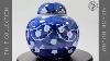 Blue U0026 White Butterfly Art Deco Porcelain Jar With Lid