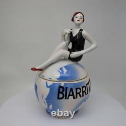 Boite Bijoux Figurine Biarritz Baigneuse Pin-up Sexy Style Art Deco-allemand Sty