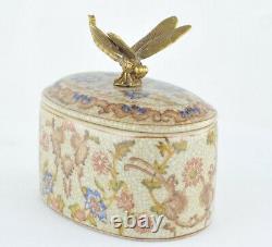 Boite Bijoux Figurine Poudrier Libellule Animalier Style Art Deco Porcelaine
