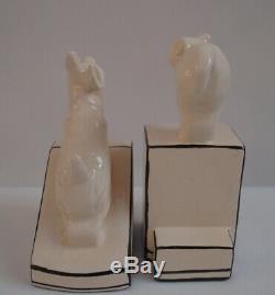 Bookends Dog Cat Wildlife Art Deco Style Art Nouveau Style Porcelain Figurine