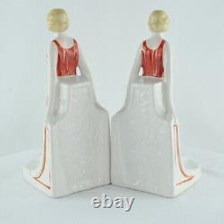 Bookends Figurine Bathing Beauty Sexy Diver Art Deco Style Art Nouveau Style Por