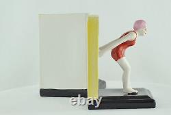 Bookends Figurine Bathing Beauty Sexy Diver Art Deco Style Art Nouveau Style Por