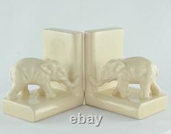 Bookends Figurine Elephants Wildlife Art Deco Style Art Nouveau Style Porcelain Bookends Figurine Elephants Wildlife Art Deco Style Art Nouveau Style Porcelain