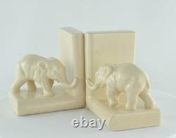 Bookends Figurine Elephants Wildlife Art Deco Style Art Nouveau Style Porcelain Bookends Figurine Elephants Wildlife Art Deco Style Art Nouveau Style Porcelain