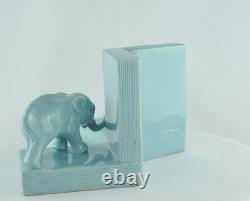 Bookends Figurine Elephants Wildlife Art Deco Style Art Nouveau Style Porcelain Bookends Figurine Elephants Wildlife Art Deco Style Art Nouveau Style Porcelain