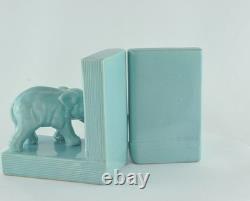 Bookends Figurine Elephants Wildlife Art Deco Style Art Nouveau Style Porcelain