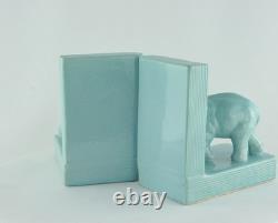 Bookends Figurine Elephants Wildlife Art Deco Style Art Nouveau Style Porcelain Bookends Figurine Elephants Wildlife Art Deco Style Art Nouveau Style Porcelain