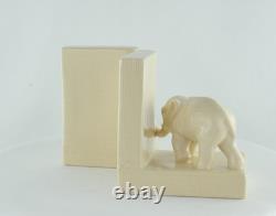Bookends Figurine Elephants Wildlife Art Deco Style Art Nouveau Style Porcelain Bookends Figurine Elephants Wildlife Art Deco Style Art Nouveau Style Porcelain
