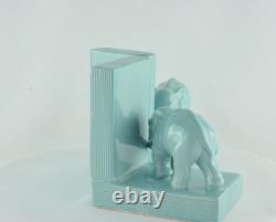 Bookends Figurine Elephants Wildlife Art Deco Style Art Nouveau Style Porcelain