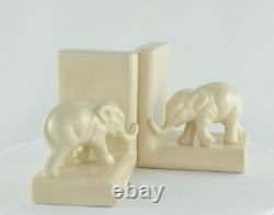 Bookends Figurine Elephants Wildlife Art Deco Style Art Nouveau Style Porcelain Bookends Figurine Elephants Wildlife Art Deco Style Art Nouveau Style Porcelain