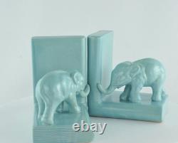 Bookends Figurine Elephants Wildlife Art Deco Style Art Nouveau Style Porcelain Bookends Figurine Elephants Wildlife Art Deco Style Art Nouveau Style Porcelain