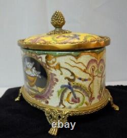 Box Jewelry Dove Bird Art Deco Style Art Nouveau Style Porcelain Bronze