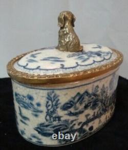 Box Jewelry Figurine Dog Wildlife Art Deco Style Art Nouveau Style Porcelain Bro