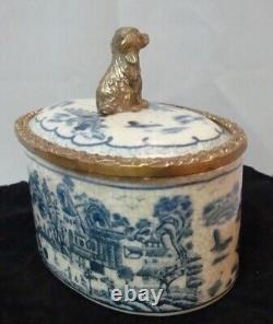 Box Jewelry Figurine Dog Wildlife Art Deco Style Art Nouveau Style Porcelain Bro