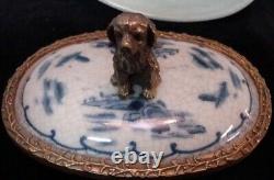 Box Jewelry Figurine Dog Wildlife Art Deco Style Art Nouveau Style Porcelain Bro