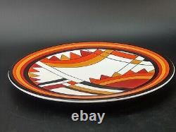 Brian Wood Ceramics Jazz Deco Style Charger Plate Signed Angela Cox