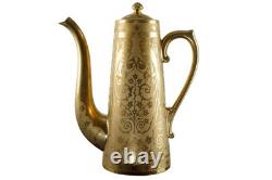 C1920 Large Art Deco Gold Encrusted porcelain Coffee Pot