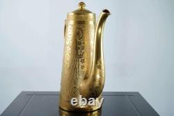 C1920 Large Art Deco Gold Encrusted porcelain Coffee Pot
