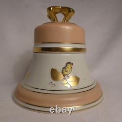 CHIC signed LUCY art deco porcelain powder jar Limoges BIG PUFFY FEATHER TYPE