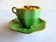 Coalport England Antique Art Deco Coffee Mocca Cup & Saucer Hand Painted Gilt