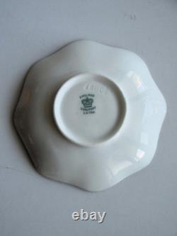 COALPORT England Antique Art Deco Coffee Mocca Cup & Saucer Hand Painted Gilt