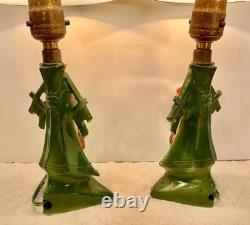 Ca 1920s Gräfenthal Germany Art Deco Porcelain Boudoir Table Lamps Rare PAIR Ca 1920s Gräfenthal Germany Art Deco Porcelain Boudoir Table Lamps Rare PAIR