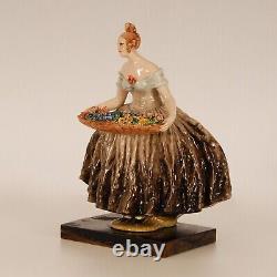 Cacciapuoti Art Deco Porcelain Lady Figurine Italian Ceramic Figure 1930s