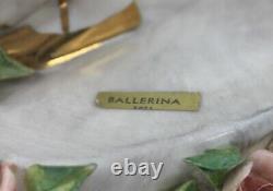 California Dresden by Avis Ballerina 2421 Figurine Lace Tutu 22kt Flowers