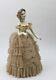California Dresden By Avis Colonial Lady 2433 Figurine Lace Dress 22kt Flowers