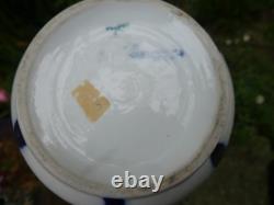 Camille THARAUD Art Deco Limoges porcelain enamels blue relief oven 19cm