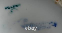 Camille THARAUD Art Deco Limoges porcelain enamels blue relief oven 19cm