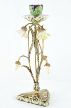 Candlestick Art Deco Style Art Nouveau Style Porcelain Bronze Ceramic