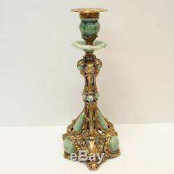 Candlestick Art Deco Style Art Nouveau Style Porcelain Bronze Ceramic