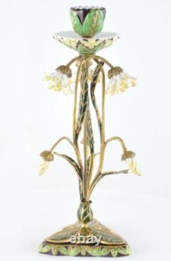 Candlestick Art Deco Style Art Nouveau Style Porcelain Bronze Ceramic