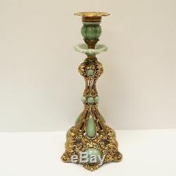 Candlestick Art Deco Style Art Nouveau Style Porcelain Bronze Ceramic