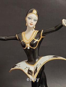 Capodimonte Mario Pegoraro Art Deco Ester Ballerina Figurine With Base