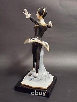 Capodimonte Mario Pegoraro Art Deco Ester Ballerina Figurine With Base