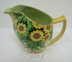 Carlton Ware Jug Yellow Floral Pouring Serving Porcelain Art Deco