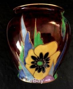 Carlton ware Prickly Pansy 11.5 cm vase